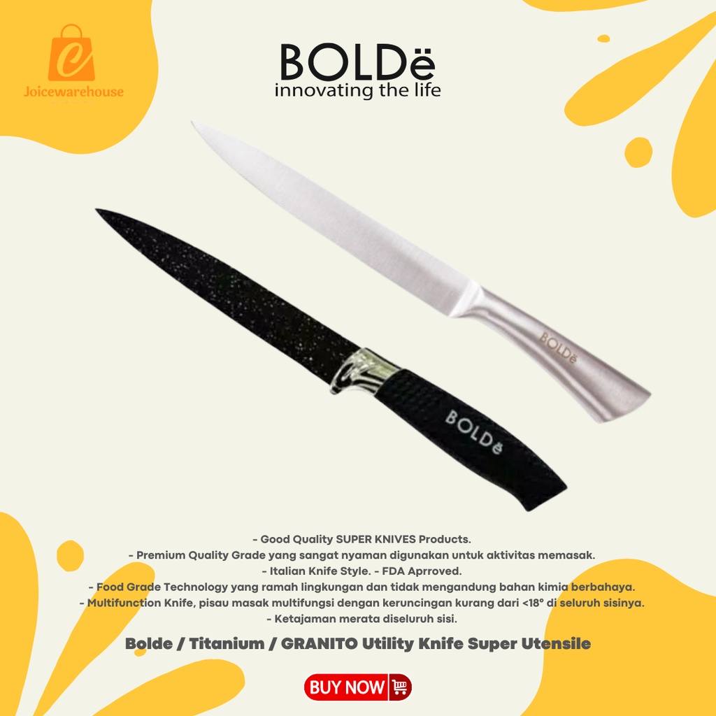 Bolde Pisau / Titanium / GRANIT Utility Knife Super Utensile bolde