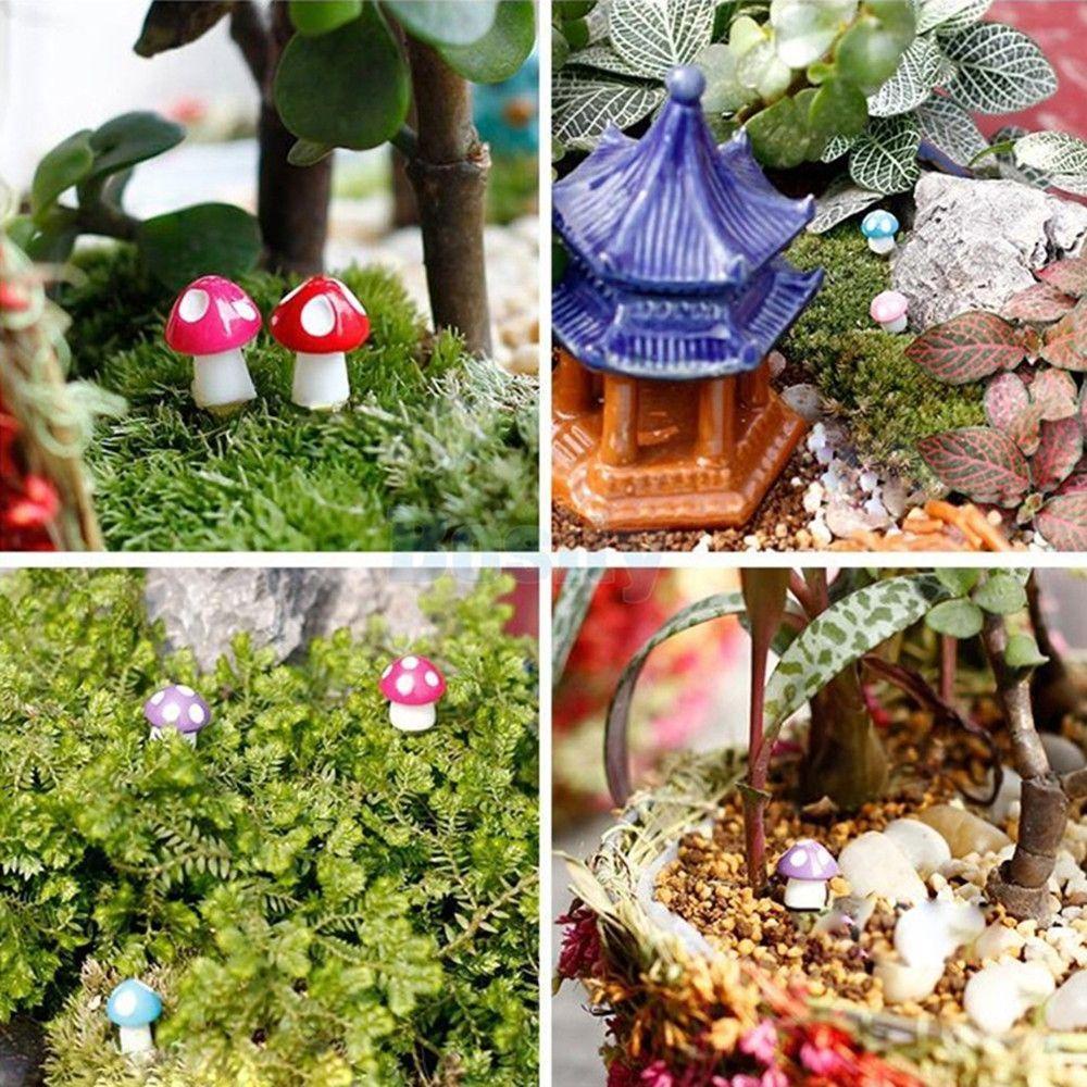 【 ELEGANT 】 Figurine 20Pcs Fashion Terrarium Yard Bonsai Resin Craft Decor Fairy Dollhouse Landscape