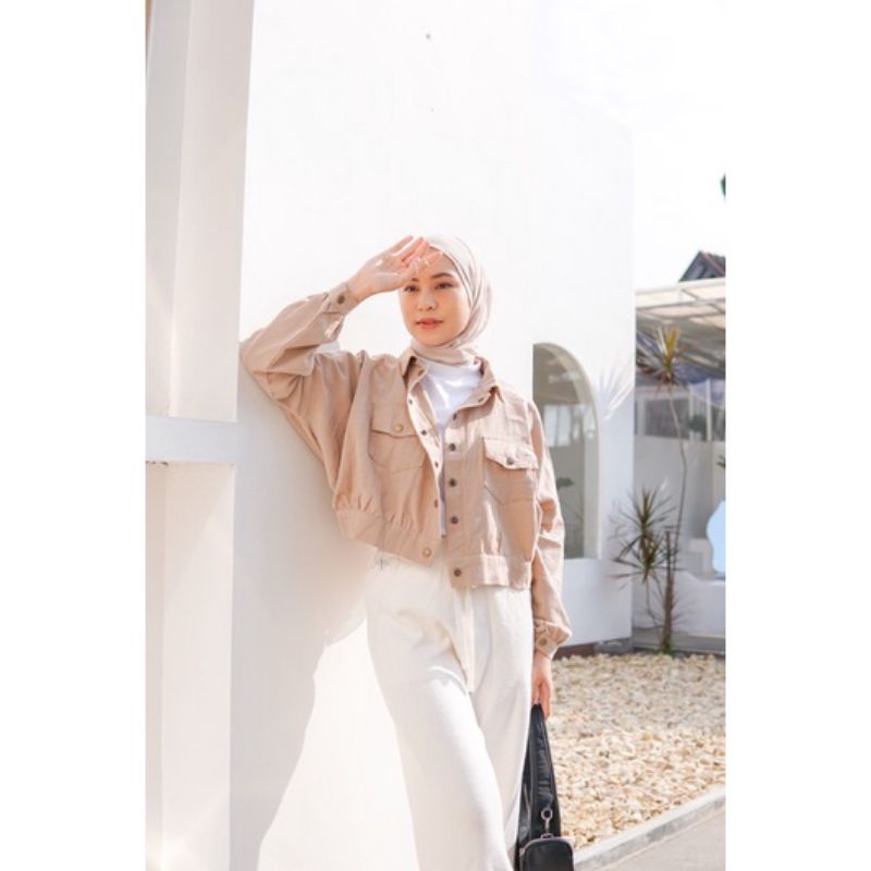 JDM CROP LINEN OUTHER HIT SELEPGRAM KEMEJA CROP OVERSIZE