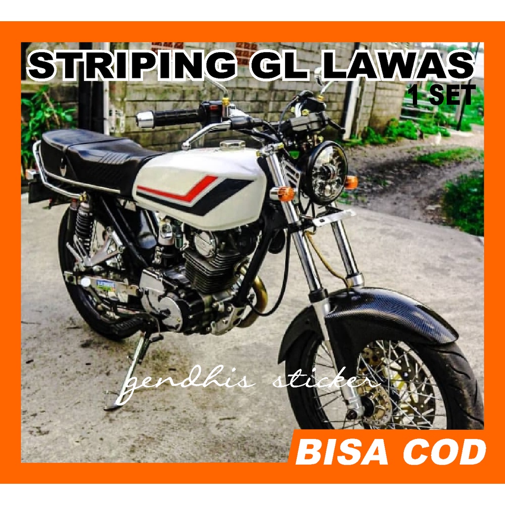 Striping GL 100 tua merah putih