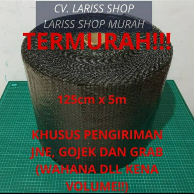 

BUBBLE WRAP 125cm X 5m Warna Hitam Selalu Ready MURAH