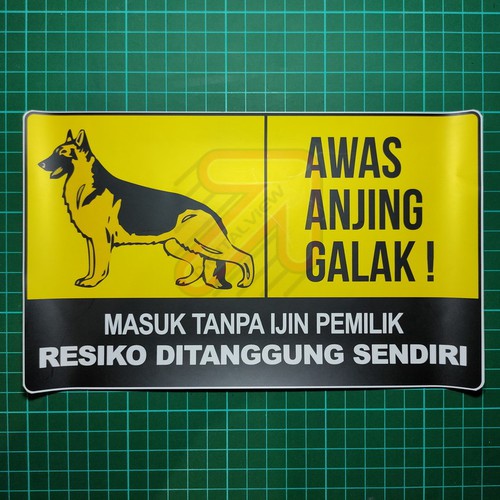 

Stiker Tahan Air AWAS ANJING GALAK RESIKO TANGGUNG SENDIRI Jumbo