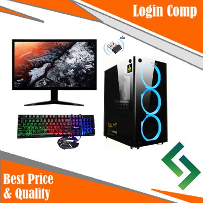 PC Lengkap Gaming Amd Ryzen 5 3400G VGA RX Vega 11 SSD 120 GB HDD 1TB MONITOR 24 Inc