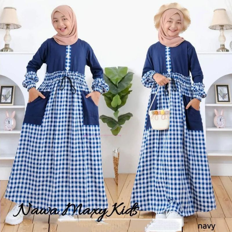 TERBARU !! Nawa Maxy Kids / Baju Syari Anak Perempuan Terbaru 2022 / gamis terbaru 2022 modern lebaran kekinian / Baju Muslim Anak Ukuran Tanggung 5-15 Tahun / Baju Gamis Anak Wanita / Gamis Anak Bahan moscrepe / Baju Muslim Remaja Umur 12 Tahun / COD