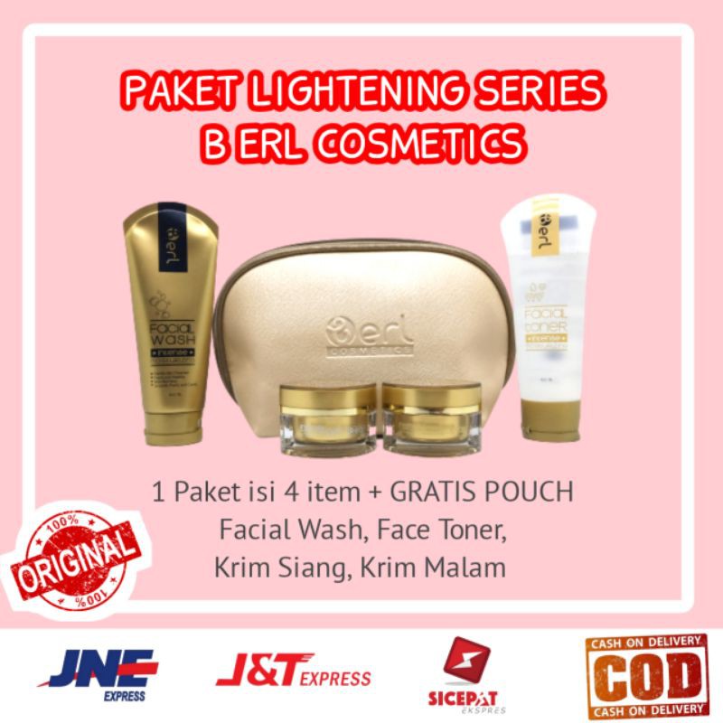 Original Paket Lightening Series B erl Cosmetics | Krim Pencerah Wajah B erl | Berl Cosmetics