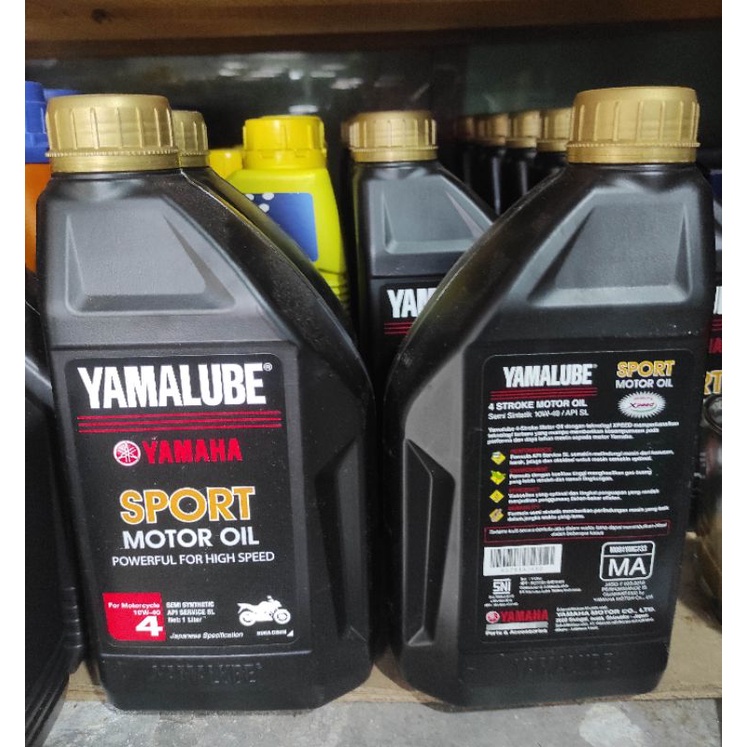 Oli  yamalube sport 1 liter 4 tax SAE 10-40 100% original for yamaha.vixion.byson.r26 150 cc.250 cc