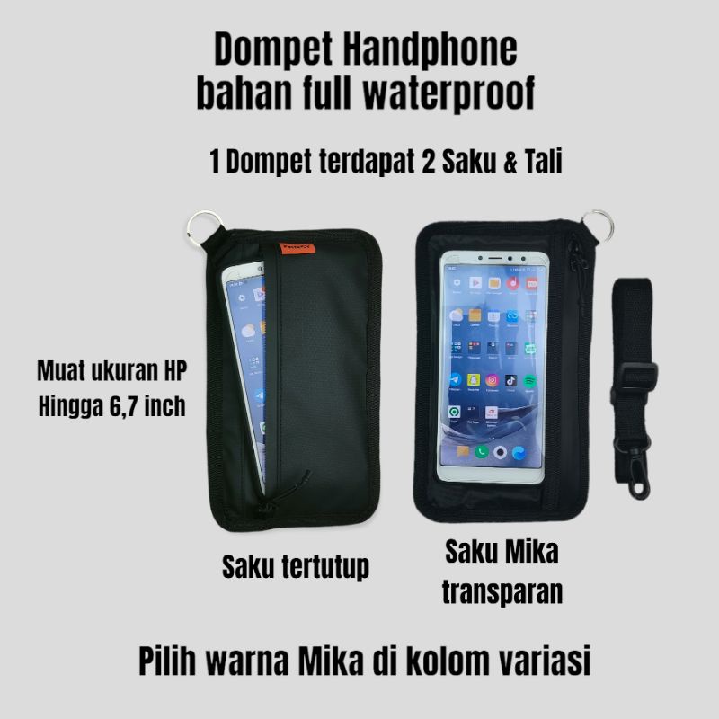 Dompet HP Waterproof Fansy Mika Hanging wallet pocket Smartphone