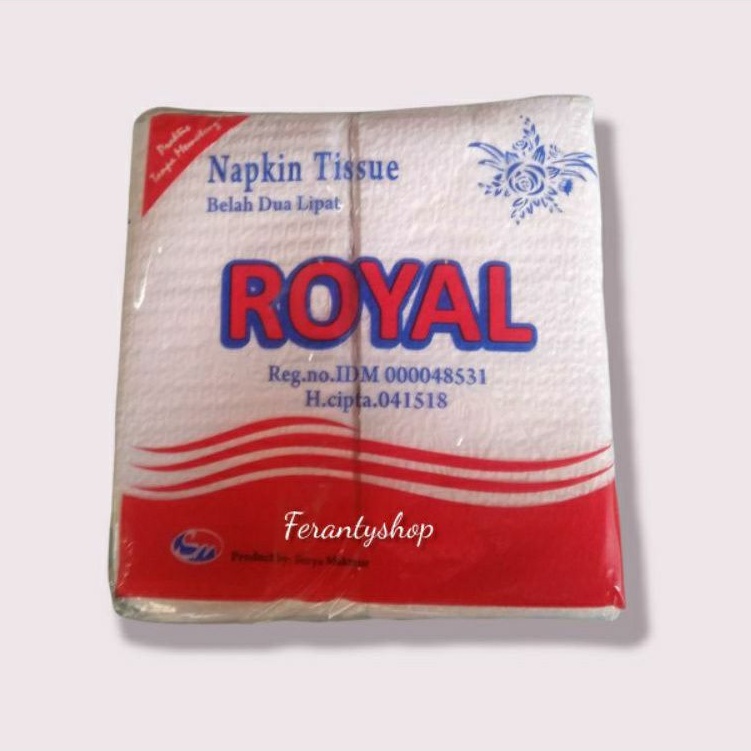 Napkin Tissue Royal Belah 2 Lipat / Tissue Makan