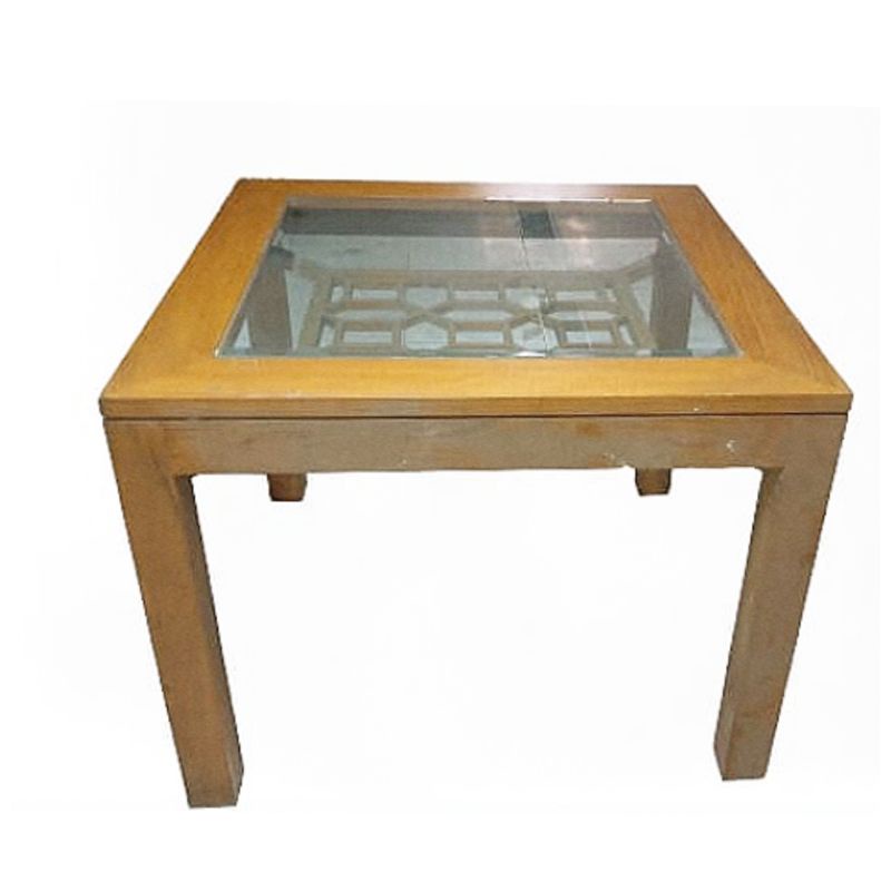 Meja Makan Jati Kaca