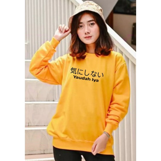 Kaos Lengan Panjang yauda iya / Kaos Sweatshirt / Atasan Wanita / Atasan Wanita Lengan Panjang