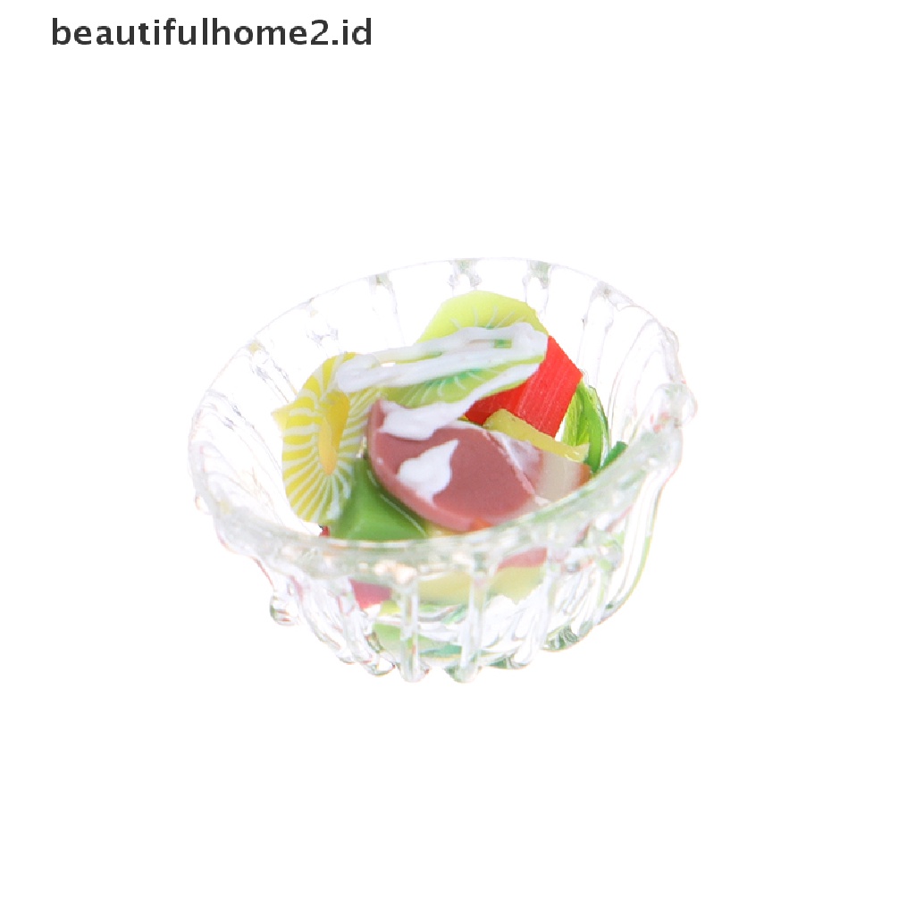 (beautifulhome2.id) Mainan Miniatur Sayuran Salad Skala 1: 12 Untuk Aksesoris Dapur Rumah Boneka