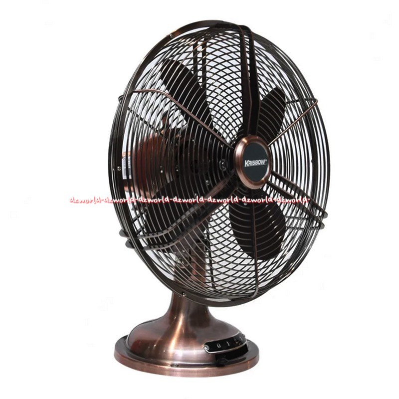 Krisbow Kipas Angin Meja 14inch Desk Fan Design Retro Tembaga Klasik Model Classic