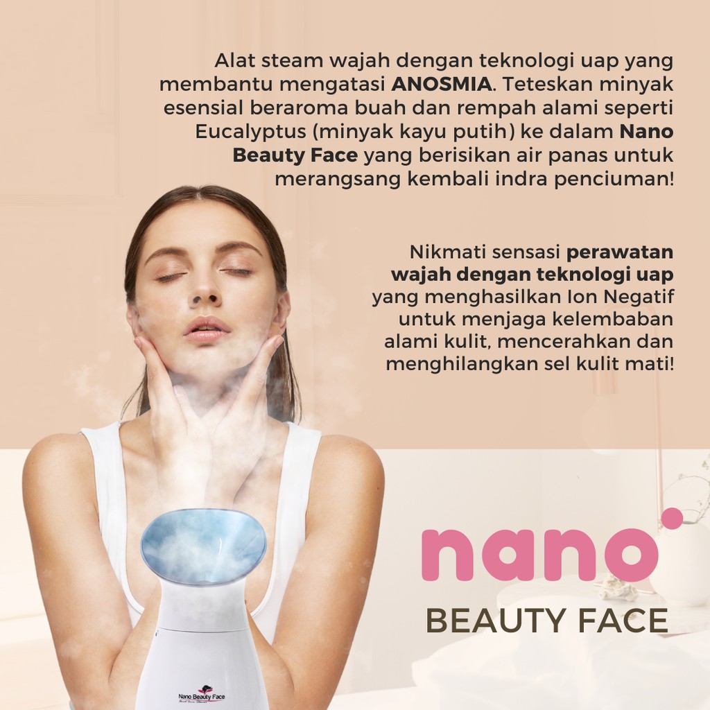 Jaco Nano Beauty Face Steam Uap Wajah  Alat Perawatan Wajah - Blue