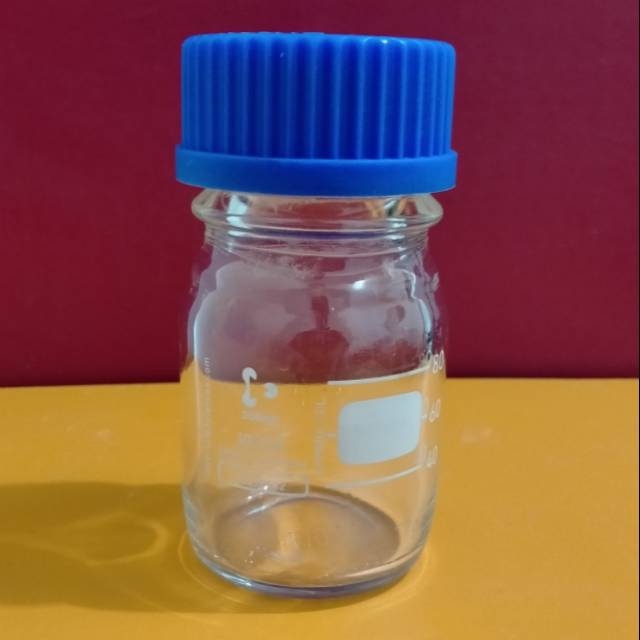 Laboratory Bottle 100 ml Duran. Botol Lab 100 ml Duran. Botol Tutup Biru 100 ml. Duran