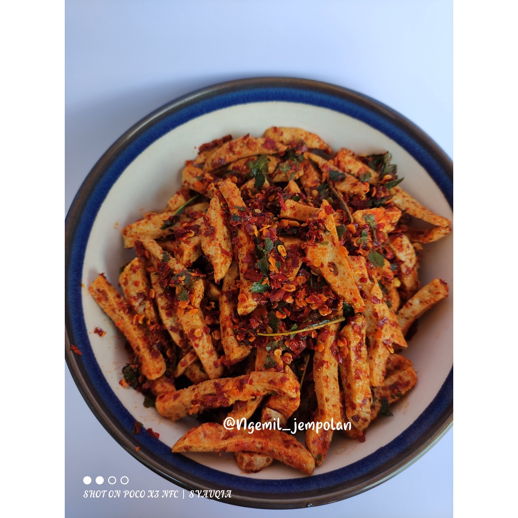 BASRENG STIK PEDAS DAUN JERUK / BASRENG KERING / BASRENG VIRAL / BASRENG EKONOMIS KEMASAN 100GR BISA COD-1