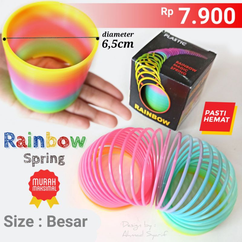 RAINBOW MAGIC SPRING BESAR KADO MAINAN  ANAK LINGKARAN  