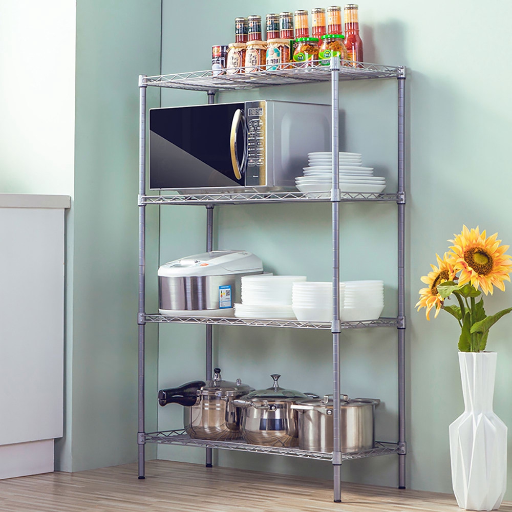 Krisbow - Rak Besi Serbaguna | Rak Besi Susun | Rak Besi Gudang | Rak Besi Dapur - 4 Tingkat