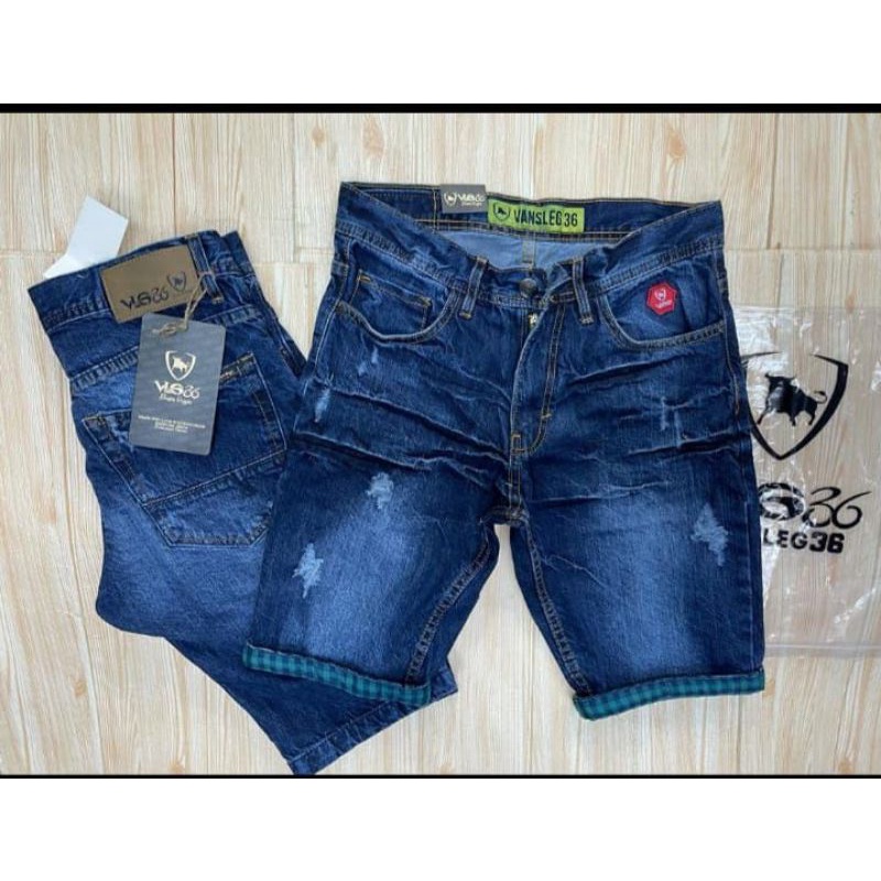 CELANA DENIM PENDEK PRIA MODEL ROBEK/CELANA DENIM PENDEK PRIA TERLARIS/CELANA PENDEK DENIM PRIA TERB