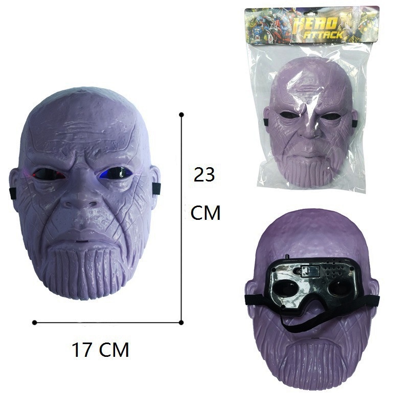 Topeng Karakter Marvel Thanos Dengan Lampu LED Untuk Cosplay Halloween