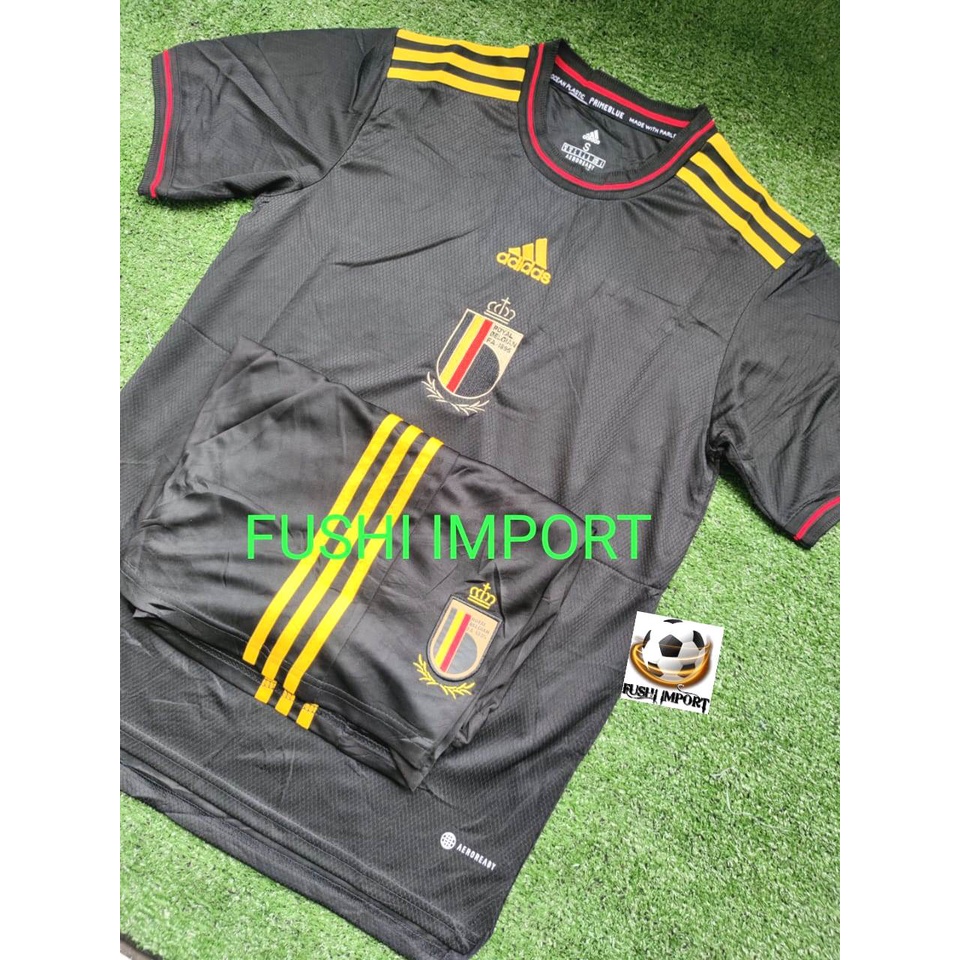 Setelan Jersey Baju Bola Belgia Away 2022 2023 ( Fullset Satu Set ) Grade Ori