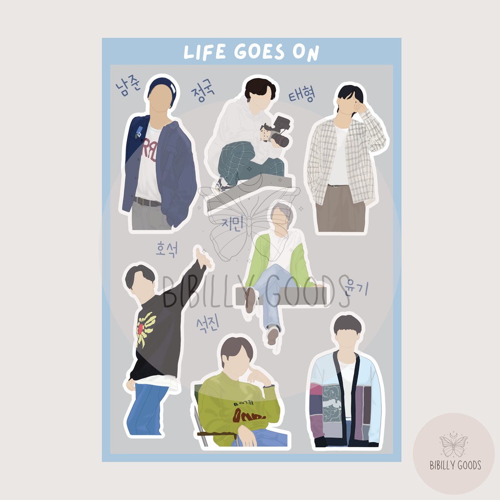 

BTS Life Goes On Sticker Set