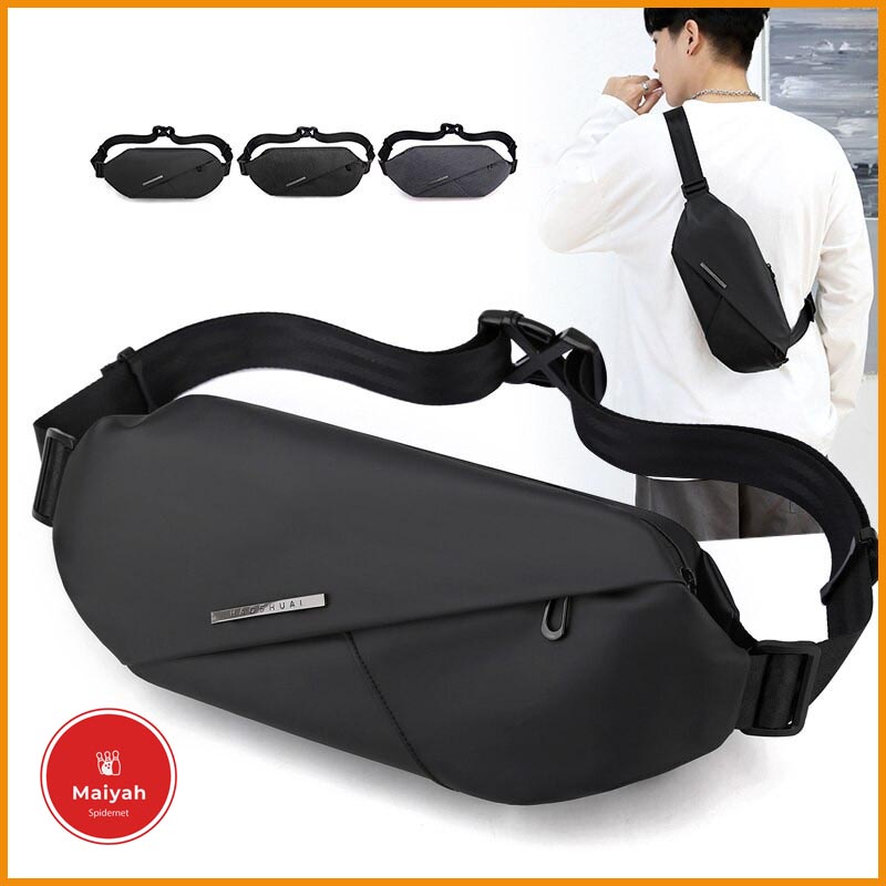 Tas Waist Bag Selempang Pinggang slempang  dada Crossbody HAOSHUAI Waterproof bahu pigang Original