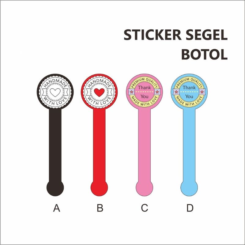 Sticker Seal Dus Waterproof isi 42pcs / Stiker Segel Botol / Stiker Seal Segel Kemasan