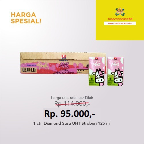 

Susu Diamond UHT Murah Rasa Strawberry 1 Karton