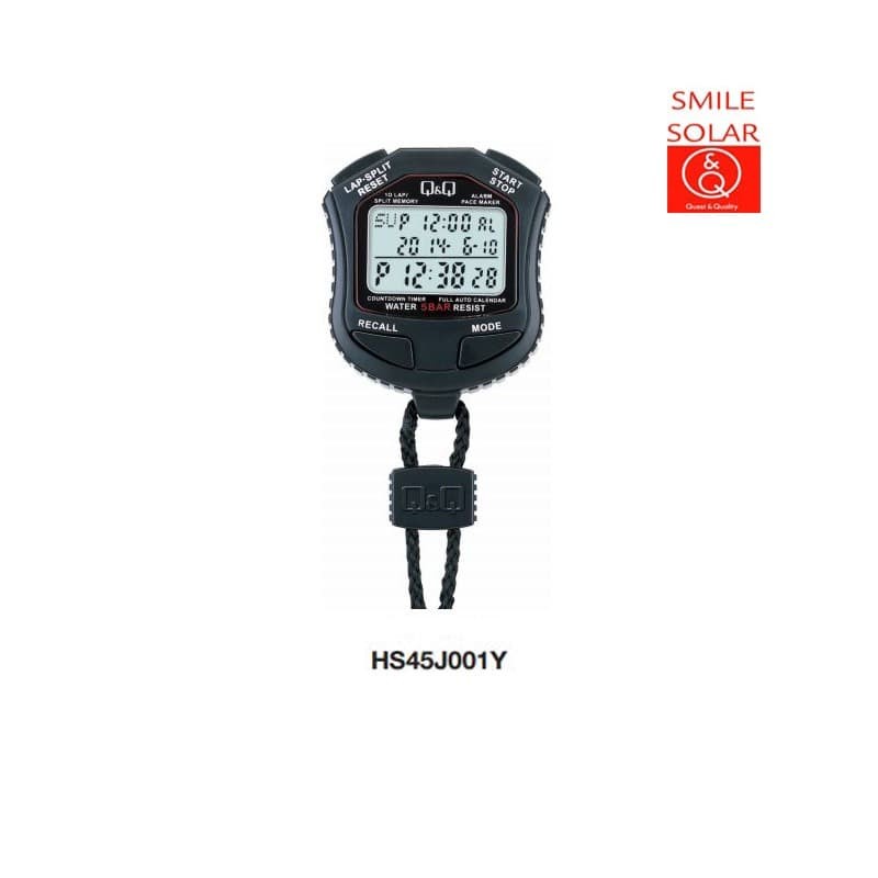 STOPWATCH Pengukur Waktu 10-LAP Original Q&amp;Q QnQ QQ HS45 Series