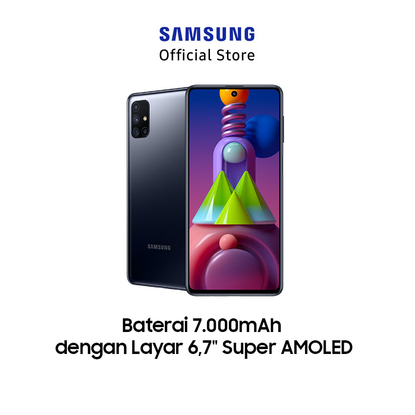 Samsung Galaxy M51 - Black (Battery 7000 mAh - Khusus Pulau Jawa)