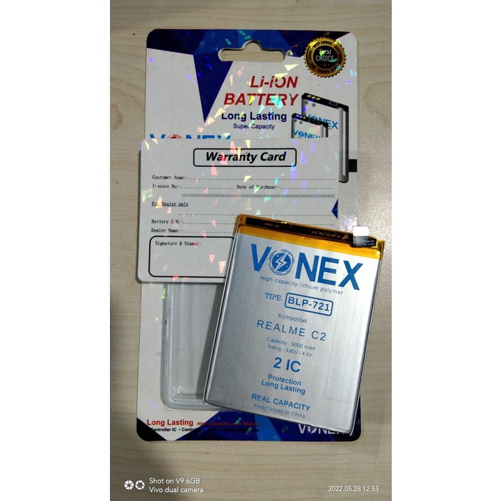 Baterai Double Power Realme C2 BLP-721 Batre HP Vonex Original