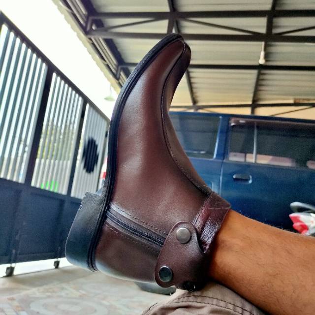 MANDIENS - SJ164 Sepatu Kulit Boots Pria Original Medali Export Quality