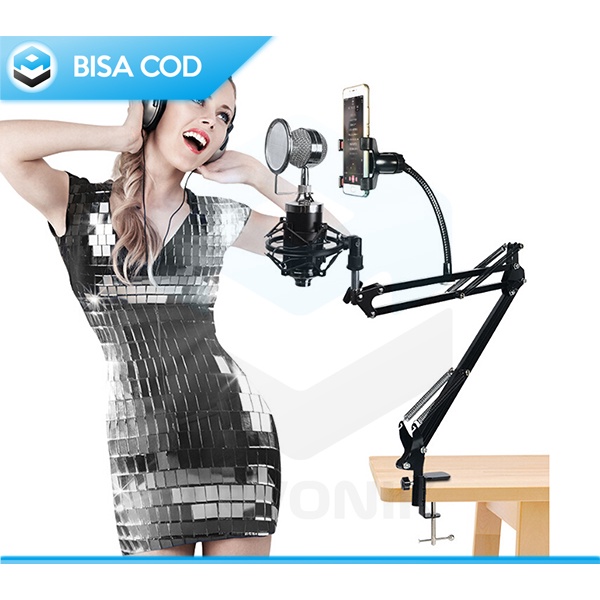 LAZYPOD ARM STAND TAFFSTUDIO D6 FOR MIKROFON CONDENSER BM800 ORIGINAL
