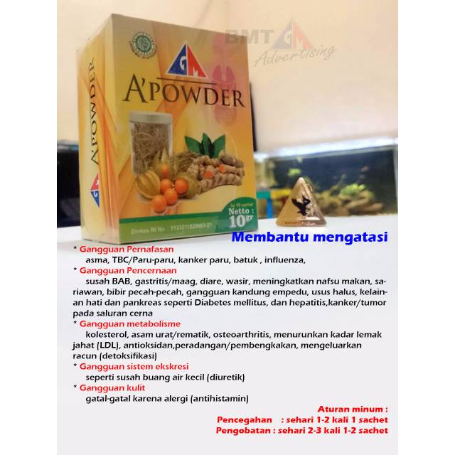 GM A POWDER original GM untuk masalah lambung