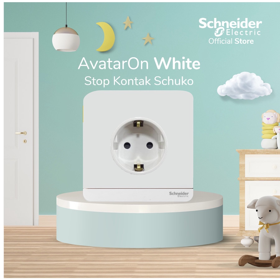 Stop Kontak Schneider AVATAR ON WHITE / PUTIH - E83426_16S_WE_G3