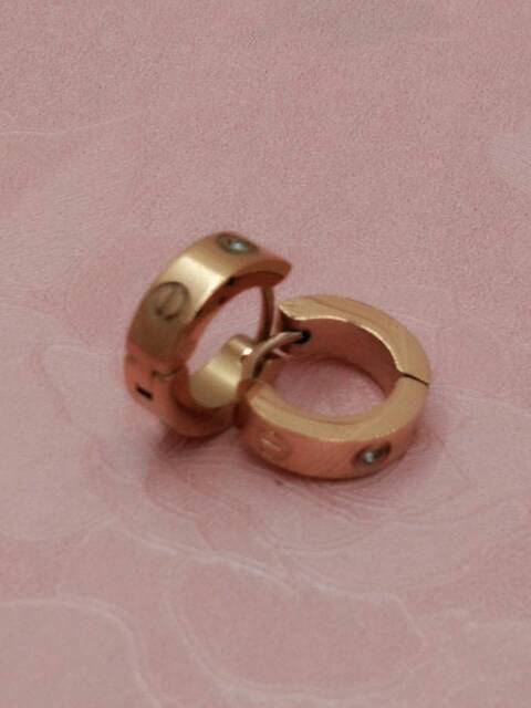 Anting titanium wanita / anting catie* titanium / anting titanium catie* warna rose gold