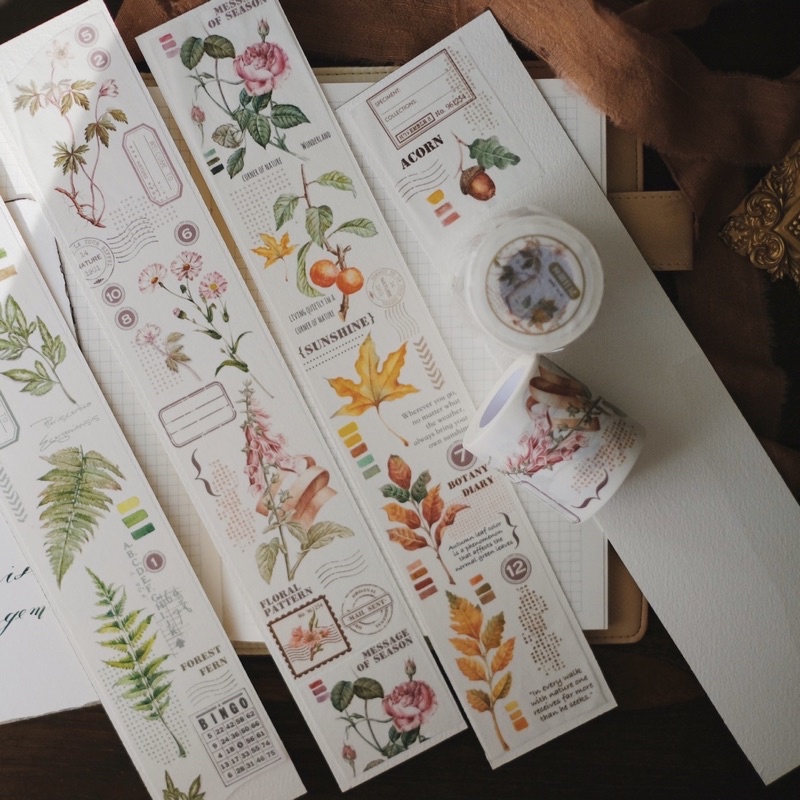 

Qiqiyu Botanical Plants Washi Tape