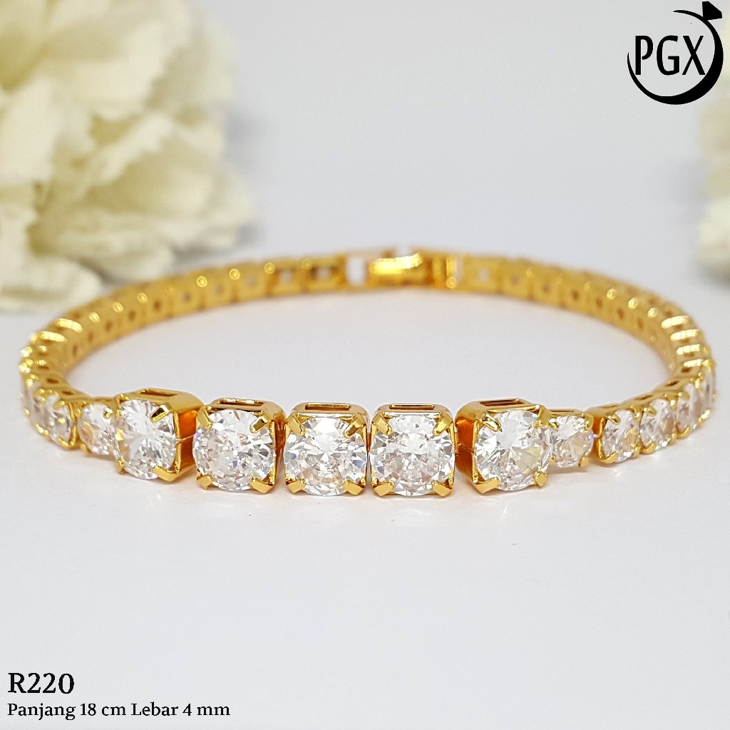 PGX Gelang Tangan Xuping Wanita Perhiasan Lapis Emas Aksesoris Fashion Premium - R254