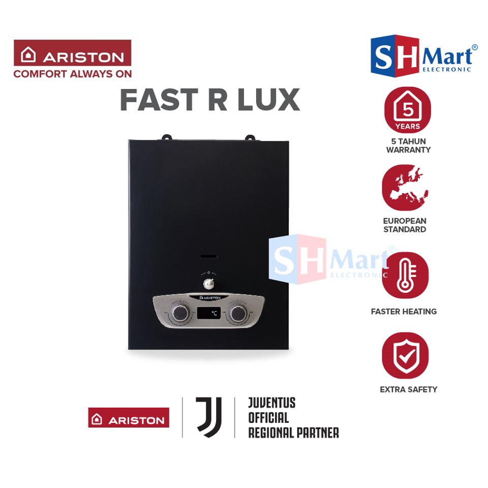 Water Heater Ariston Fast R Lux / Water Heater Gas 5 Liter GARANSI RESMI (MEDAN)