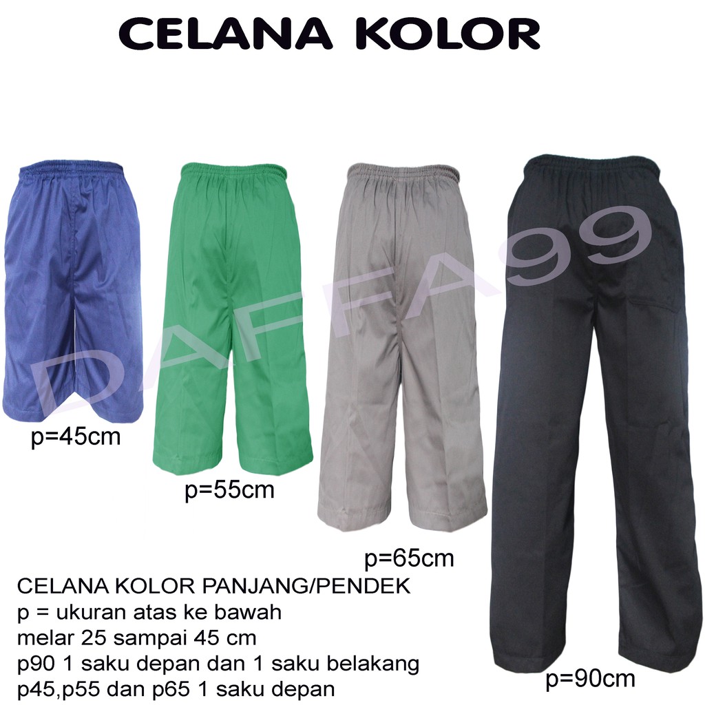 Celana kolor pria  /  Celana komprang pak tani