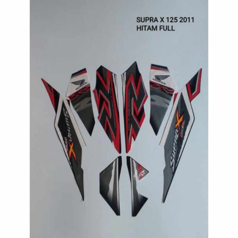 STRIPING SUPRA X 125 2011 HITAM FULL, striping supra x 125 2011 hitam merah terbaik