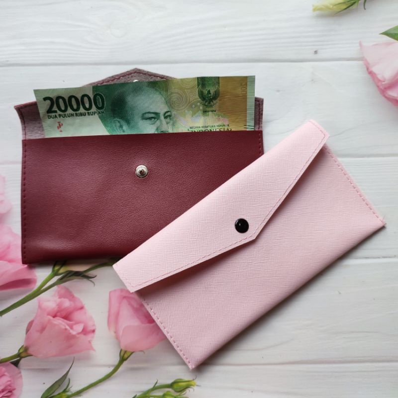 DOMPET WANITA KECIL DOMPET KOIN DOMPET MINI DOMPET LIPAT MURAH-Botega polos random
