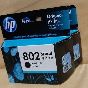 tinta cartridge hp 802 black original deskjet for 1000 1010 1510