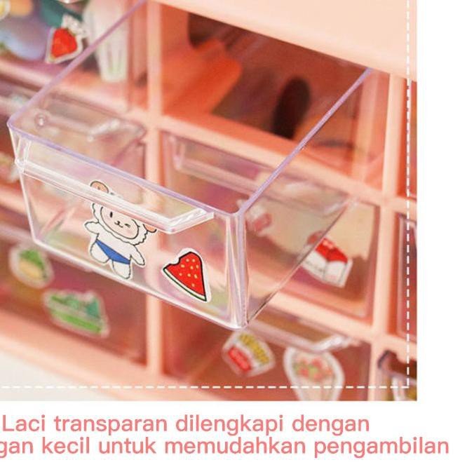 ◙ plastik kotak penyimpanan kotak penyimpanan serbaguna laci kecil kotak penyimpanan laci make up Bo