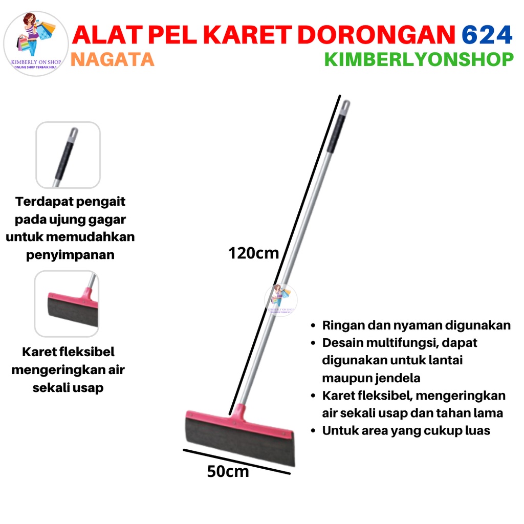 Alat Pel Dorongan Air Karet Tangan 624 Nagata