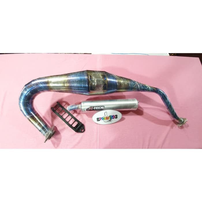 Knalpot Aitech Bluemoon Bahan Plat Galvanis Tipe Cobra Ninja R-RR