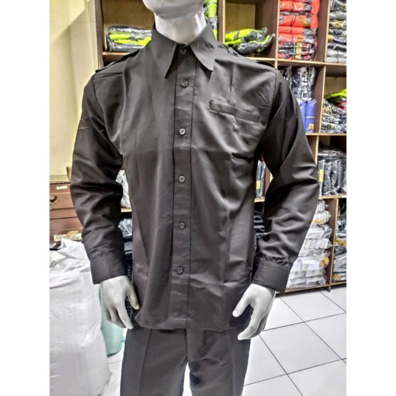 baju safari coklat panjang, baju safari PSH panjang coklat