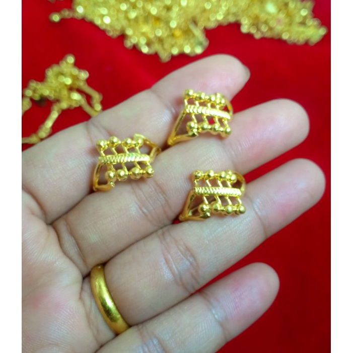 acc mas lapis kristal asli warna persis mas 24k