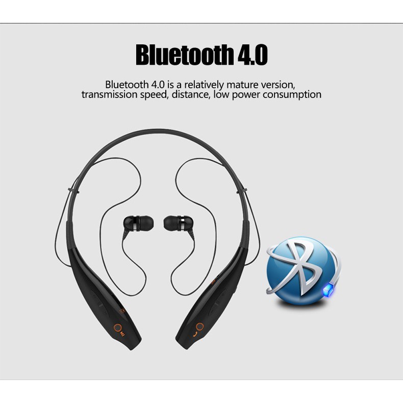 Headset Bluetooth 4.0 Wireless Sport Stereo Magnetik free   bubble warp  - Hitam/Putih/Pink/Biru