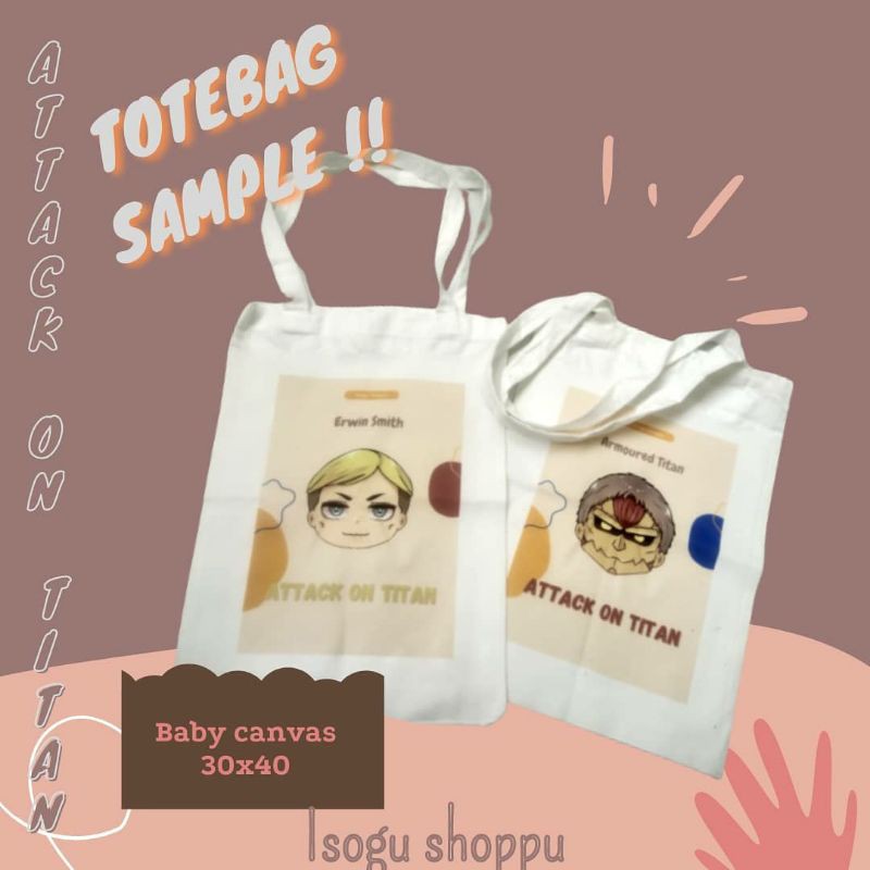 Totebag Attack On Titan / Tas Totebag Anime/Totebag Sablon